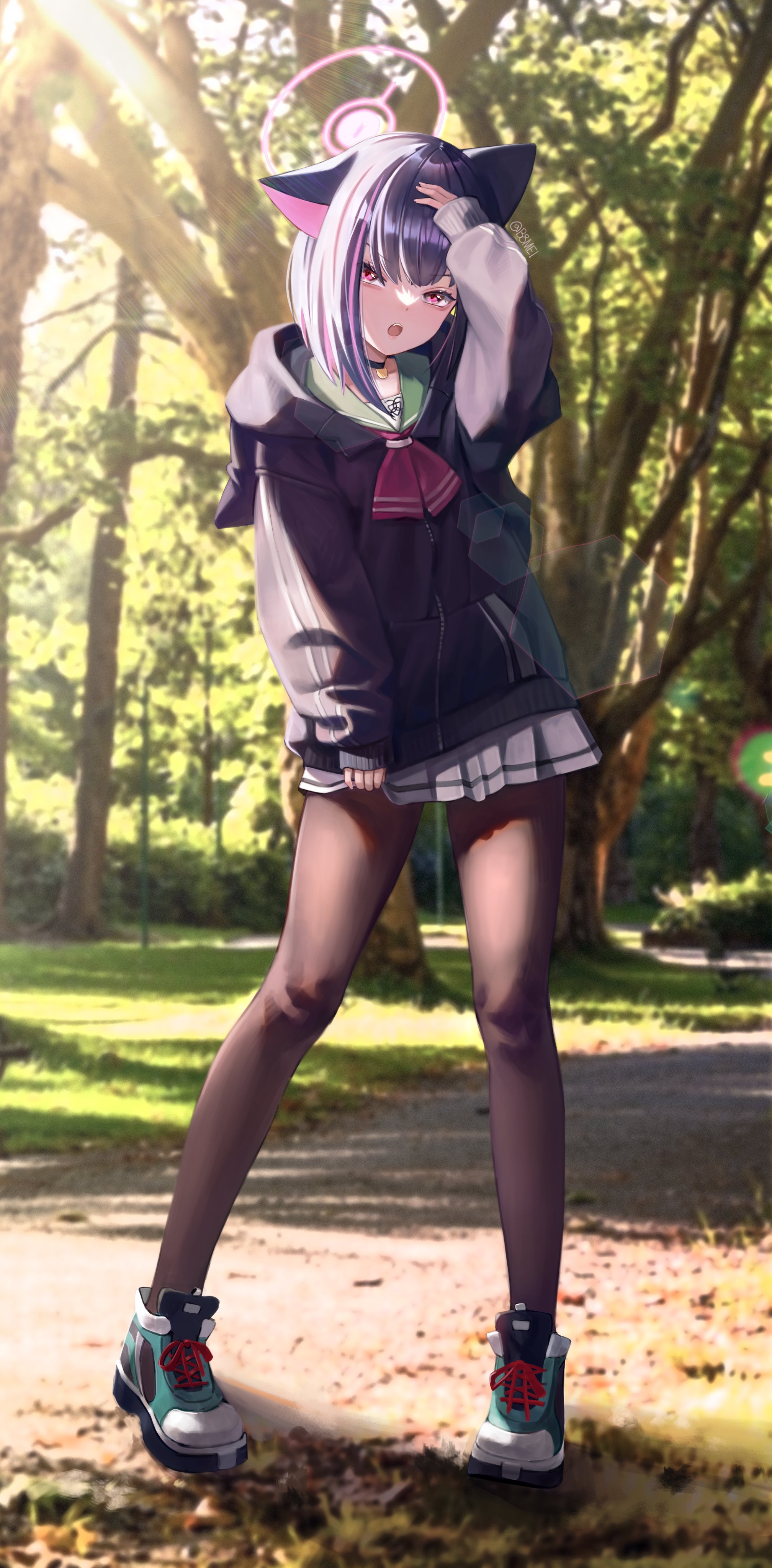 Whonyang blue archive kyouyama kazusa angel animal ears nekomimi